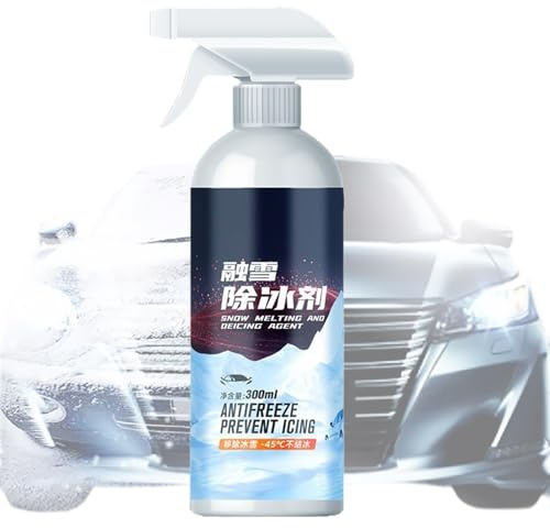 Spray de dégivrage de Pare-Brise – Formule de Fonte Rapide de Glace de 300 ML, nettoyant antigel à Performance étendue | Solution de visibilité par Temps Froid adaptée aux VUS, Toit Auto