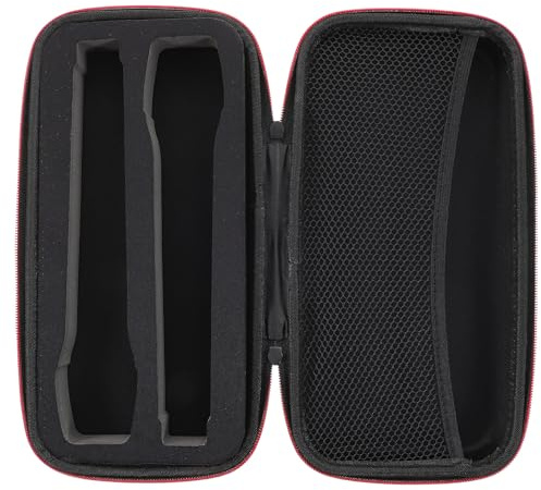 Luxshiny Tragbare Mikrofon Aufbewahrungsbox mit Reißverschluss Stoßfest aus Polyester und Pu Inklusive Netzfach Passend für Mikrofone für Aufbewahrung in Kamerataschen