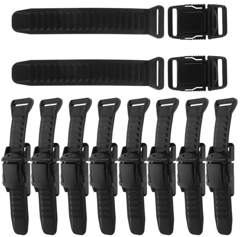 PACKOVE Boucles de Paquet à Dos Réglables en Plastique Lot de 10 Sets de Attaches de Sangle Solide Accessoires de Remplacement pour Paquet de Randonnée et Ceinture Fixation Pratique