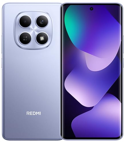 XIAOMI Redmi Note 15 Smartphone, 6 + 128 GB, Violeta, cámara 108 MP, IP64, 120 Hz, Mediatek Helio G100 Ultra, Android 15, Carga rápida 33 W, batería 6000 mAh,con Cargador