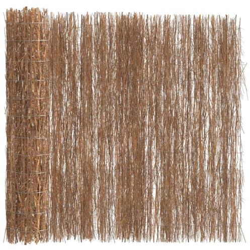 QJBSAVVA Clôture en Broussaille 400 x 100 cm, Brise-Vue Naturel pour Jardin, Canisse de Protection Extérieure pour Allée, Chemin et Terrasse, Style Tropical en Bruyère Naturelle