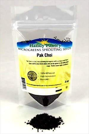 Pak Choi (Bok Choy) Seeds - 4 Oz. Resealable Bag - Use for Indoor Gardening, Growing Microgreens & More | Micro Greens Salad Garden Seeds