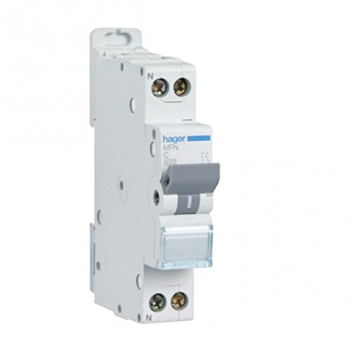 Disjoncteur HAGER Courbe C PdC 3 kA / EN 60898 Connexion à Vis 1 Ph+N/Disjoncteur 1P+N 3kA C-20A 1 module/MFN720