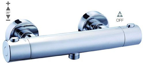 Thermostat Duscharmatur chrom für Aufputz