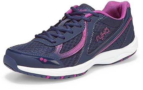 Ryka Women's Dash 3 Walking Shoe, Navy/Pink, 8.5