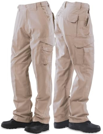 Tru-Spec 24-7 Original Tactical Pants - Water-Resistant Ripstop Cargo Work Pants for Men, Concealed Carry & Knee Pad Openings - Coyote - 36W x 30L