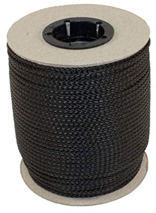 PPM Flechtleine 2,0mm - 100mtr Rolle in vielen Farben (schwarz) / Seil, Tauwerk, Leine