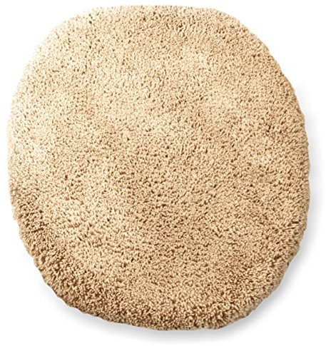 Kinzler J-10000/35 hochwertiger Mikrofaser WC Deckelbezug Uni, 47x50 cm, flusenfrei, pflegeleicht, Hellbraun