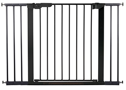 BabyDan Premier, extra breites Treppenschutzgitter zum Klemmen, 105,5-112,8 cm, Türschutzgitter/Absperrgitter/Babygitter/Sicherheitsgitter, Metall, Schwarz, Hergestellt in Dänemark (Hundegitter)