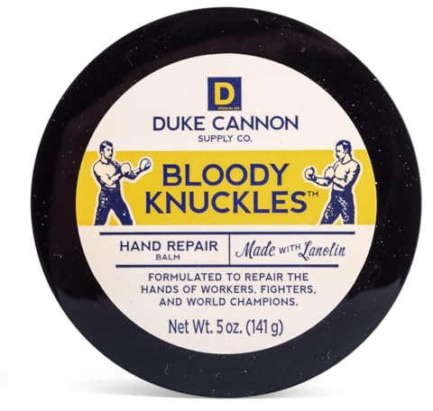Duke Cannon Bloody Knuckles Hand Repair Balm - Unscented Moisturizer for Hardworking Hands, Repair and Revitalize Dry, Cracked Skin (5 oz. - 1 Pack)