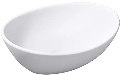 Mai & Mai Waschbecken Aufsatzwaschbecken Waschschale aus Keramik mit Nano-Versiegelung in Matt Weiß matt Brüssel205