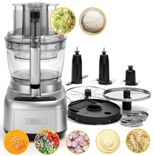 Cuisinart Expert Prep Pro Food Processor with 10 meal prep functions, Multifunctional, Large and Small Work Bowls, Spiralising, Grating & Dicing discs, BPA free, Dishwasher Safe Parts