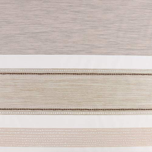 SCHÖNER LEBEN. Dekostoff Gardinenstoff Meterware Elpaso Streifen Creme braun Taupe 1,50m Breite