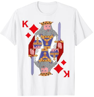 Spielkarte König King Karo Karte Kostüm Fasching Gruppen T-Shirt