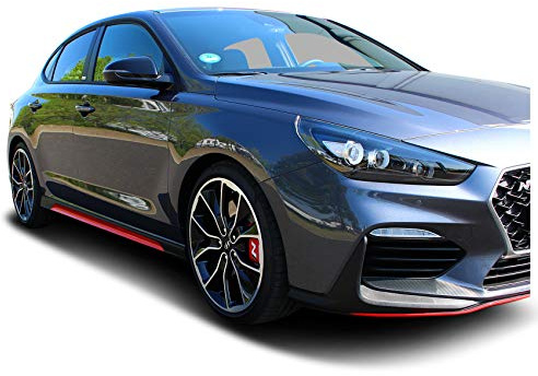 Seitenschweller Dekor Einlage Folie Fahrzeug Front Dekor Aufkleber Passgenau Selbstklebend Auto Zubehör D015 (.3M™ 2080 Hotrod Red)