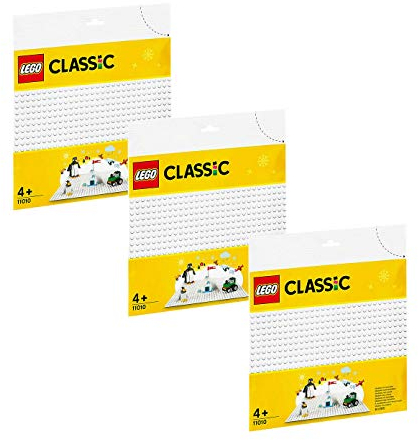 LEGO Set of 3 11010 White Building Plates