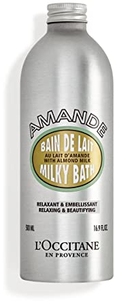 L'OCCITANE Almond Milky Bath 500ml, Nourishing Foaming Bath with Sweet Almond Oil for Soft, Smooth Skin, Luxury & Clean Beauty Body Care for All Skin Types