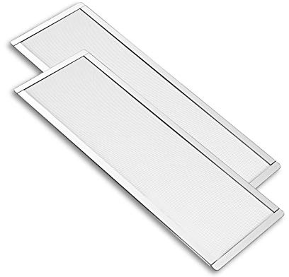 360mm 120mm x 2 PC Fan Dust Mesh Filter 4.72inch PVC Computer PC Case Dust Proof Filter Cover Magnetic White 2-Pack | Premium Durable Magnetic PVC PC Fan Dust Mesh Filter 360mmx120mm - Protects Computer Chassis & Speaker from Dust Effectively