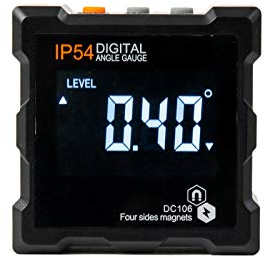 Beslands Digitaler Winkelmesser magnetisch Bevel Box Inklinometer LCD Wasserdicht Winkelmessgerät integrierte 4 Magnete Neigungsmesser