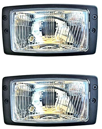 MelTruck® 2x H4 Hauptscheinwerfer 12V 24V Zetor Ursus Pronar Farmer JD mit Glühbirnen 12V