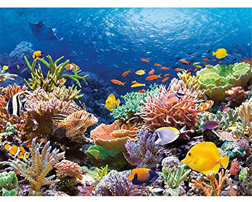 Puzzle 5000 Teile, Korallen und Fische unter dem Meer Impossible Puzzle, Geschicklichkeitsspiel für die ganze Familie, farbenfrohes Legespiel, Erwachsenenpuzzle ab 14 Jahren-61.61x41.53 Zoll (156.5 x