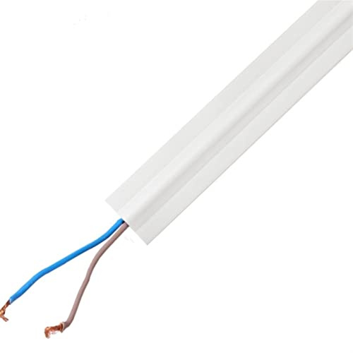 2M Passe Câble sol Souple, Gestion des Câbles Adhésifs, Protection de câble au sol Pour protéger les câbles et éviter les risques de chute, Idéal pour la Maison (Garage), Le Bureau, l'entrepôt