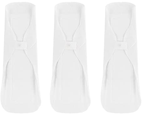 Ciieeo 3st Damenbinde Aus Menstruationstuch Waschbare Pads Stoffbinden Slipeinlage Für Damen ?dchen Hygienische Pads Baumwolle Weiß Saugfähiges Tuch Großer Durchfluss Schwangere Frau
