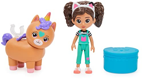 Gabby's Dollhouse, Cat-tivity Set – Kittycorn Pferd - Set mit Gabby und Kico dem Regenbogeneinhorn, geeignet für Kinder ab 3 Jahren