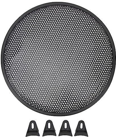 KIMISS Lautsprecher-Grill-Abdeckung, 12-Zoll-Lautsprecher-Grill, Eisen, Subwoofer, Lautsprecher-Kreis-Abdeckung, Audio-Mesh-Schutz für Auto, Wohnmobil
