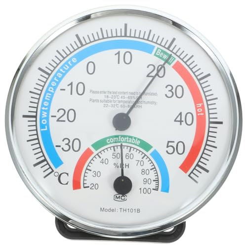 BESPORTBLE 4 Stück Garten thermometer Außenbereich für Terrasse Innenraum Innenwand Außenthermometer Hygrometer 2 in 1 Temperatur-Feuchtigkeitsmesser hängendes Thermometer draussen Abs Weiß