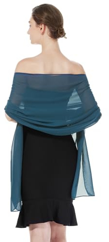 BEAUTELICATE Chiffon Schal Stola Damen Festlich Elegante Tücher Schultertuch Stola für Abendkleider Braut Festlich Sommer Hochzeits
