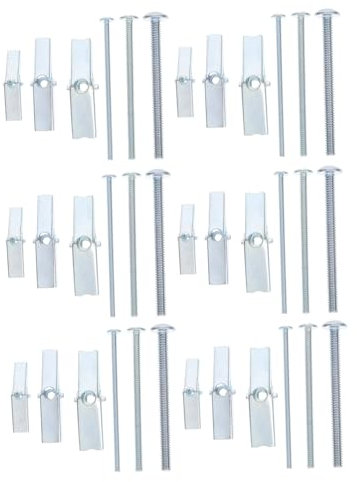 OUNONA 48pièces Écrous à Ailettes Et Chevilles à Bascule Pour Plaques De Plâtre Kit Pour Cloisons Sèches Creuses Facile à Installer