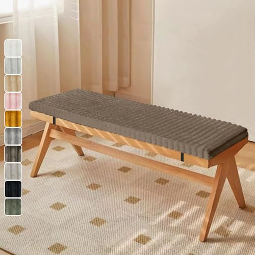 Lsjoaw Bankkissen 110X40X3CM Bankauflage/Sitzpolster Sitzkissen Bankpolster Sitzkissen für Outdoor/Innen Gartenbank Schaukel Terrasse Bank Drinnen Sitz Braun