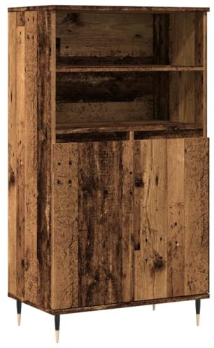 vidaXL Highboard Altholz-Optik 60x36x110 cm Holzwerkstoff