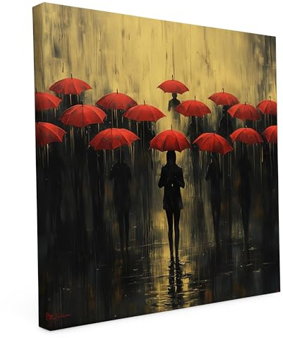 Banksy Leinwand Keilrahmen Bankrosis 80x80cm - Street Art - Wandbild | Banksy Wandbild auf Leinwand, 80x80cm, Motiv Bankrosis, Quadratisch, Street Art, 2cm Holzrahmen, matter Kunstdruck