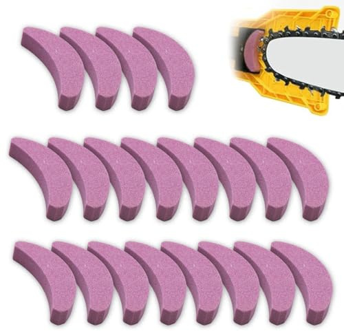 20 Pièces Afilado Motosierras Piedra De Reemplace la piedra de amolar Afilador de Dientes de Motosierra Afilador De Motosierra Afilador De Cadenas De Sierra Accesorios piedra de afilar (20pcs)