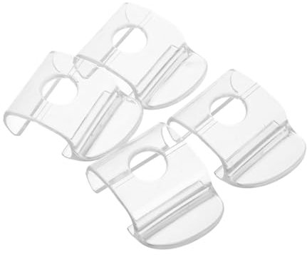 MAGICLULU Plissee Rollo Griffe Kabellos 4 Transparente Kunststoff Hebegriffe für Faltjalousien mit Halterungen für Untere Schiene für Haustierfreundliche Fenster