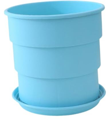 Gralara POT FOWER POT MODERNO Multipurposo fioriera decorativa portatile con foro di drenaggio per pothos aloes, Blu