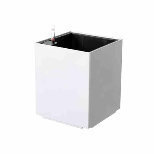 Jardinière à auto-arrosage – Pot de fleurs d'intérieur rectangulaire avec poignées cachées pour Monstera et oiseau de paradis, récipient décoratif pour plantes d'intérieur