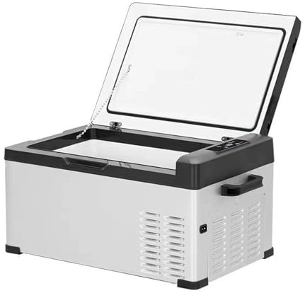 Portable Car Refrigerator, Mini Fridge, Compressor Electric Compact Refrigerator Freezer for Truck, RV, Boat, Camping and Travel
