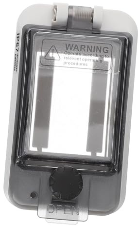 Alipis Cubierta de Caja Eléctrica Exterior Diseño Transparente y Protección Ip67 para Cubre Enchufes Exterior, Caja de Distribución de Energía de 2 Vías Tapa Abatible a 180 Grados