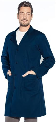 EGIDIO Camice da Lavoro Uomo 100% Cotone Made in Italy - Ideale per Officina Falegnameria Magazzino Macelleria e Attività Professionali - Resistente Comodo Lavabile con Tasche Funzionali