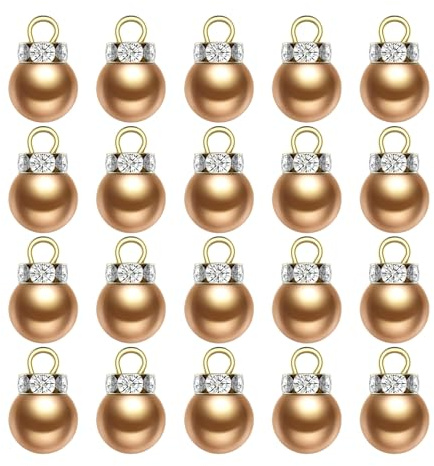 Mini Christbaumkugeln，20 Stück Miniatur Wichtel Zubehör Mini Weihnachtskugeln 1cm Gold Christbaumkugeln Klein Wichtel Klein Weihnachtsbaumschmuck Wichtel Zubehör Weihnachten