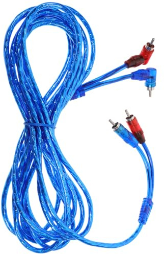 HORIALENCE Câble Audio RCA 5 M en Cuivre Pur, Cordon Stéréo Auxiliaire pour Installation Audio Voiture, Compatible Amplificateur Auto, Usage Électronique Automobile