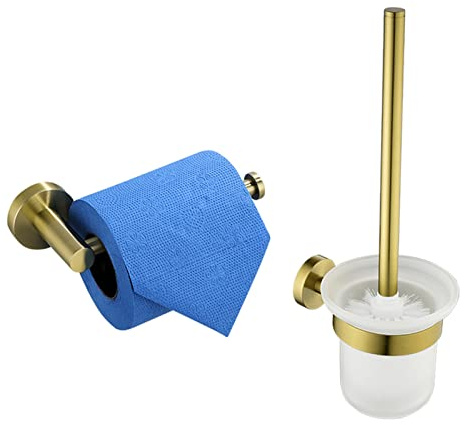 Set di 2 accessori da bagno – Spazzolone e porta fazzoletti – Elegante Escobillero per bagni moderni – Accessori da bagno eleganti e funzionali