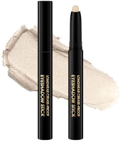 BUTBU ögonskuggsstygn, matt och skimrande ögonmakeup, långvarig formel, stick med krämig konsistens, vattenfast ögonskugga sminkpenna verktyg, för semester och jul (09)