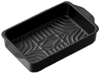 Opatiny Vassoio per pesce alla griglia in acciaio al carbonio con rivestimento antiaderente, facile da pulire, per cucinare in casa, 4 misure