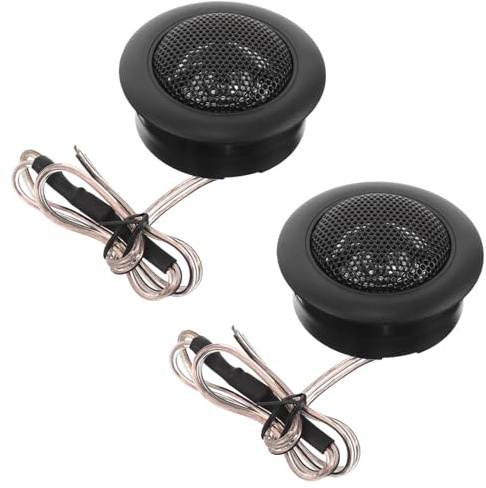 Vaguelly Tweeter Voiture 2 Pouces en Métal, Haut-parleurs D'aigus Automobiles en Plastique, Mini Tweeter à Pavillon, Paire pour Autoradio, Accessoires Audio Intérieurs Voiture, Son Clair
