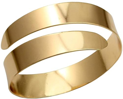 SOESFOUFU Bracciale a Polsino Regolabile per Donna in Lega Oro Elegante e Confortevole, per Uso Quotidiano e Occasioni Formali