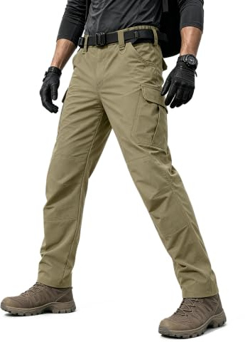 NANAMEEI Pantalon Tactique Homme Cargo Multi Poches Imperméable Pantalon de Travail Treillis Militaire Randonnée Outdoor